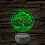 Az élet fája 7 színű valósághű 3D led lámpa