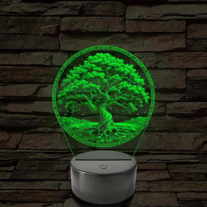Az élet fája 7 színű valósághű 3D led lámpa