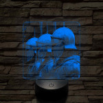 Páncélok 7 színű, valósághűen gravírozott 3D led lámpa