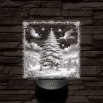 Az erdő karácsonyfája 7 színű valósághű 3D led lámpa