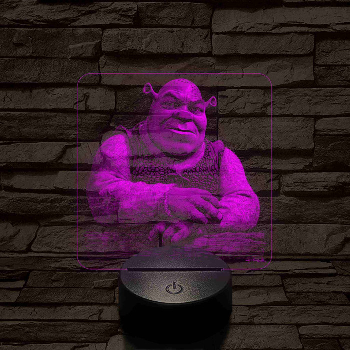Az ogre 7 színű részletgazdag 3D led lámpa