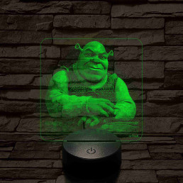 Az ogre 7 színű részletgazdag 3D led lámpa