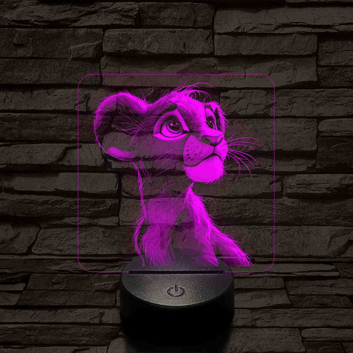 Szimba 7 színű részletgazdag 3D led lámpa