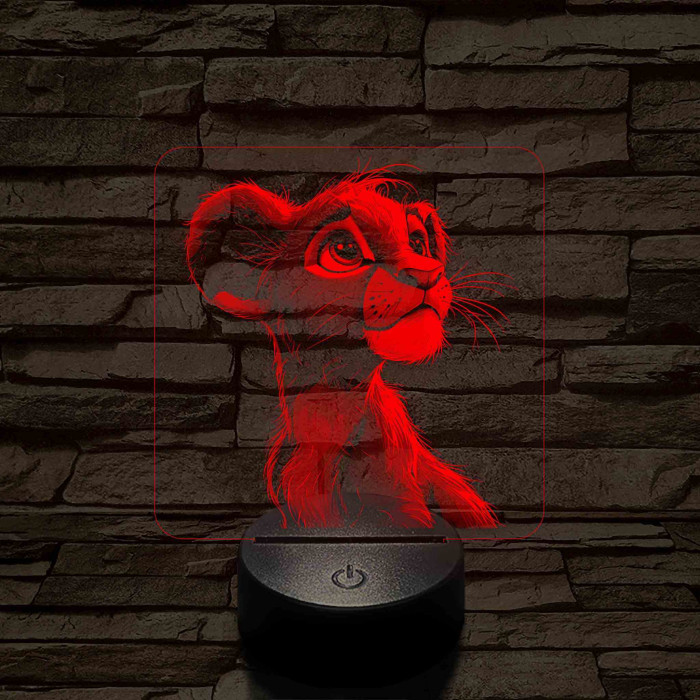 Szimba 7 színű részletgazdag 3D led lámpa