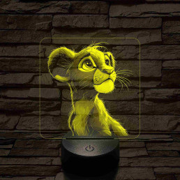 Szimba 7 színű részletgazdag 3D led lámpa