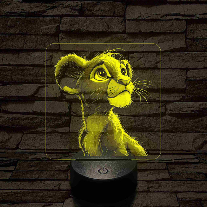 Szimba 7 színű részletgazdag 3D led lámpa