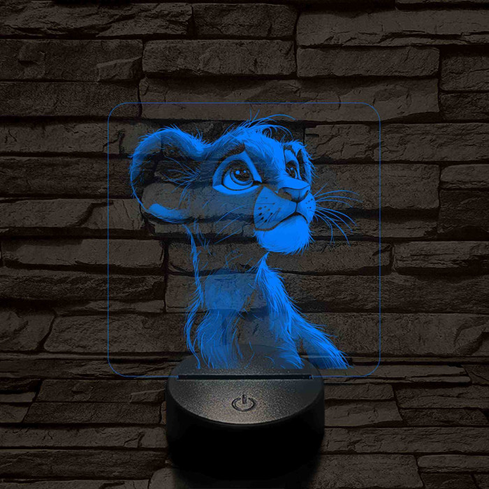 Szimba 7 színű részletgazdag 3D led lámpa