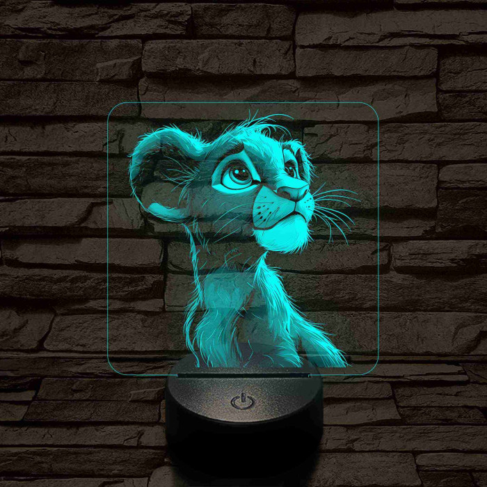 Szimba 7 színű részletgazdag 3D led lámpa