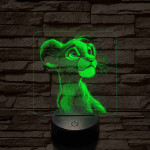Szimba 7 színű részletgazdag 3D led lámpa