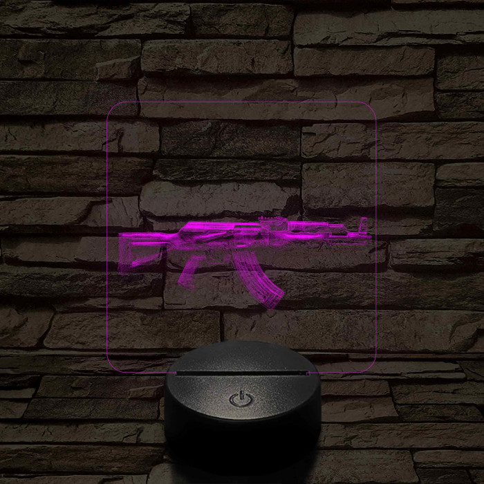 AK-12 7 színű valósághű 3D led lámpa