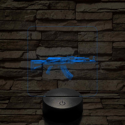 AK-12 7 színű valósághű 3D led lámpa
