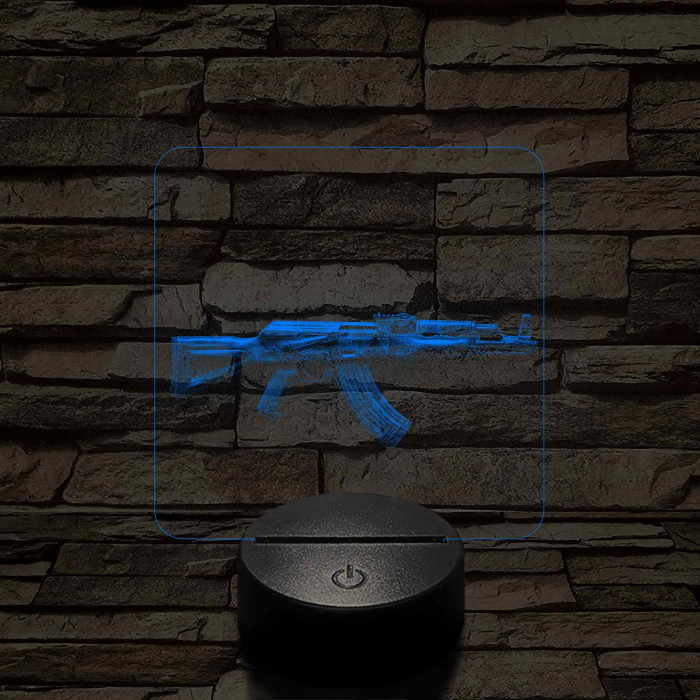 AK-12 7 színű valósághű 3D led lámpa