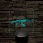 AK-12 7 színű valósághű 3D led lámpa