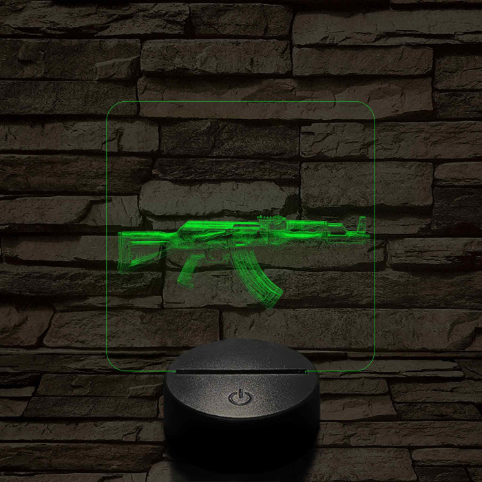 AK-12 7 színű valósághű 3D led lámpa
