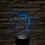 Cuki kiscica 7 színű valósághű 3D led lámpa