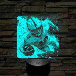 Rugby-s 7 színű valósághű 3D led lámpa