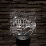 California-i villamos 7 színű, valósághűen gravírozott 3D led lámpa
