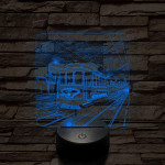California-i villamos 7 színű, valósághűen gravírozott 3D led lámpa