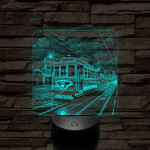 California-i villamos 7 színű, valósághűen gravírozott 3D led lámpa