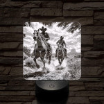Cowboy-ok akcióban 7 színű valósághű 3D led lámpa