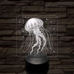 Tengeri medúza 7 színű valósághű 3D led lámpa