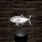 Tonhal 7 színű valósághű 3D led lámpa