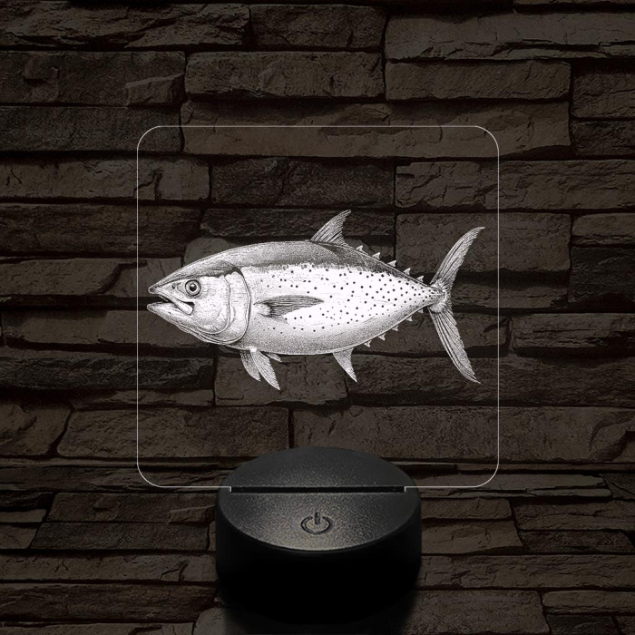 Tonhal 7 színű valósághű 3D led lámpa