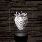 Zamatos eper 7 színű valósághű 3D led lámpa