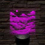 Vidéki táj 7 színű valósághű 3D led lámpa