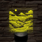 Vidéki táj 7 színű valósághű 3D led lámpa