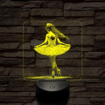 Balerína 7 színű valósághű 3D led lámpa