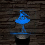 Balerína 7 színű valósághű 3D led lámpa