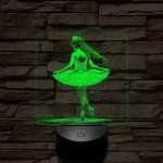 Balerína 7 színű valósághű 3D led lámpa