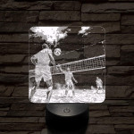 Röplabda meccs 7 színű valósághű 3D led lámpa