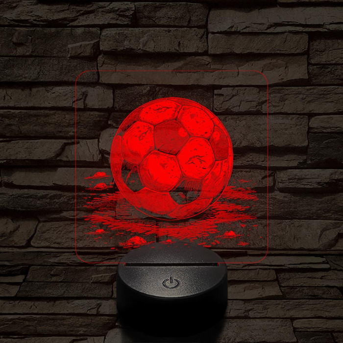 Focilabda 7 színű valósághű 3D led lámpa