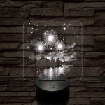Újévi tüzijáték New York felett 7 színű valósághű 3D led lámpa