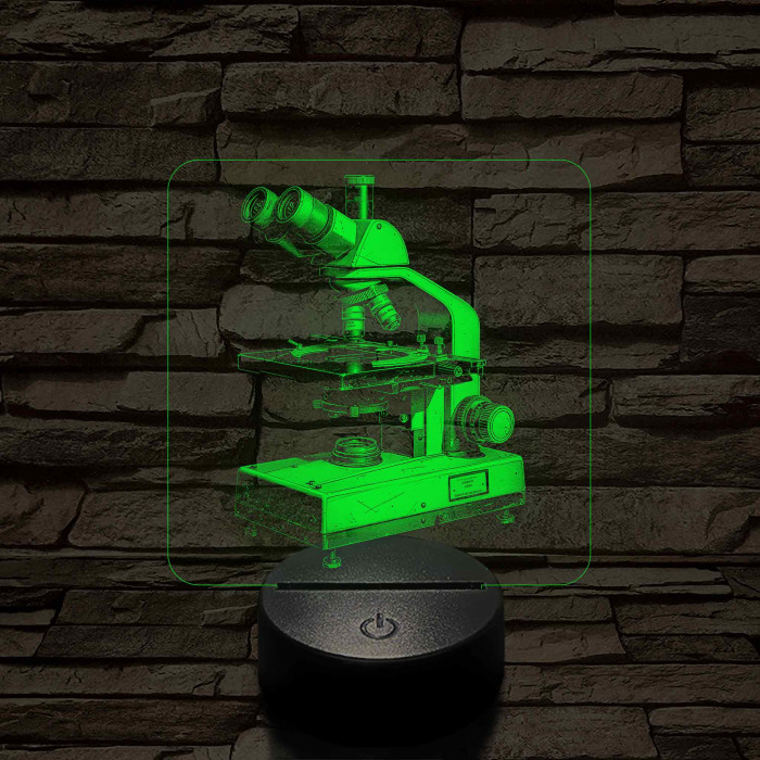 Mikroszkóp 7 színű valósághű 3D led lámpa