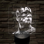 Usa Kapitány 7 színű valósághű 3D led lámpa