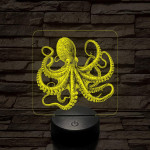 Mélytengeri polip 7 színű valósághű 3D led lámpa
