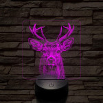 Szarvas méltóság 7 színű valósághű 3D led lámpa