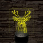Szarvas méltóság 7 színű valósághű 3D led lámpa