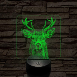 Szarvas méltóság 7 színű valósághű 3D led lámpa
