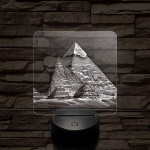 Gízai piramisok 7 színű, valósághűen gravírozott 3D led lámpa