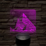Gízai piramisok 7 színű, valósághűen gravírozott 3D led lámpa