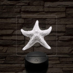 Tengericsillag 7 színű valósághű 3D led lámpa