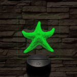 Tengericsillag 7 színű valósághű 3D led lámpa
