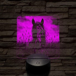 Ló magas fűben 7 színű valósághű 3D led lámpa
