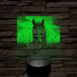 Ló magas fűben 7 színű valósághű 3D led lámpa