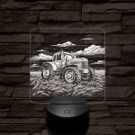 Traktor a búzamezőn 7 színű valósághű 3D led lámpa