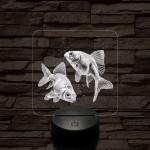 Aranyhalak 7 színű valósághű 3D led lámpa